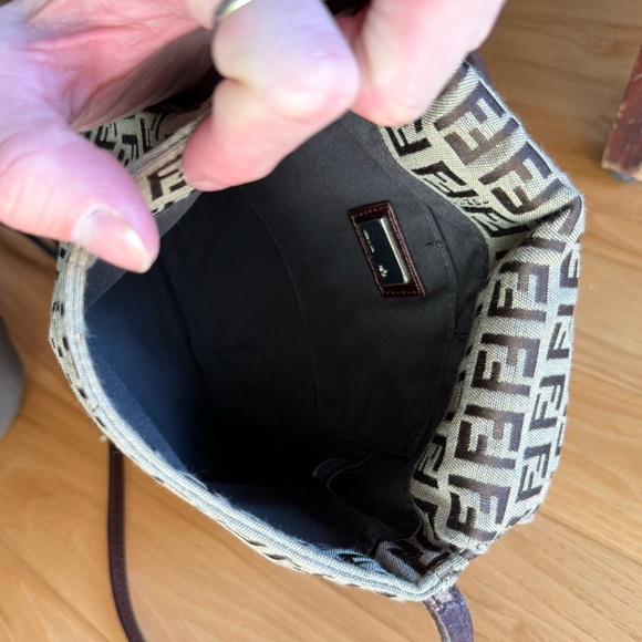 Fendi 2006 Zucchino monogram baguette crossbody bag - Picture 12 of 16